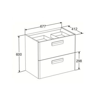 Тумба под раковину Roca GAP 70 см ZRU9302733